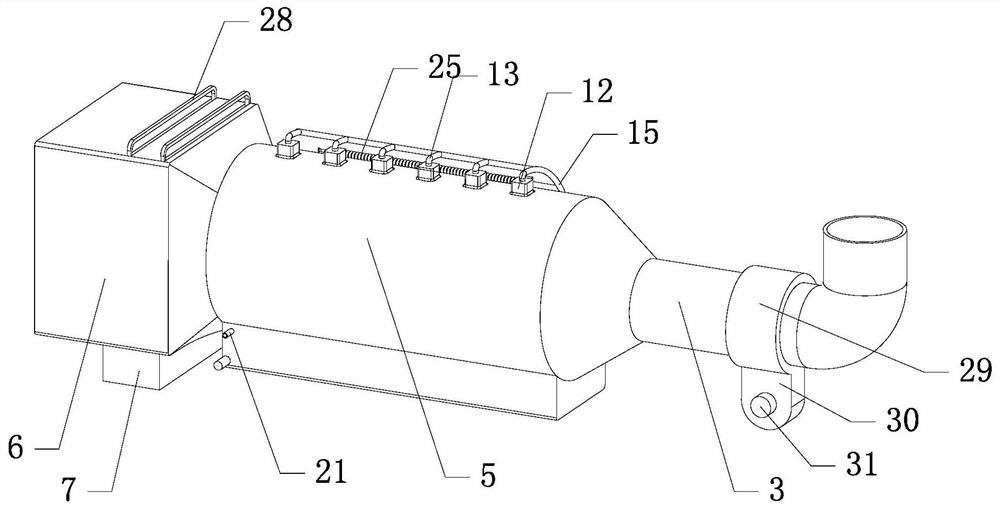 Cleaning and dust removing device for rubber tire processing