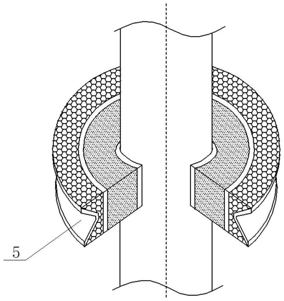 Anti-collision device combining chiral negative Poisson's ratio structure and honeycomb structure