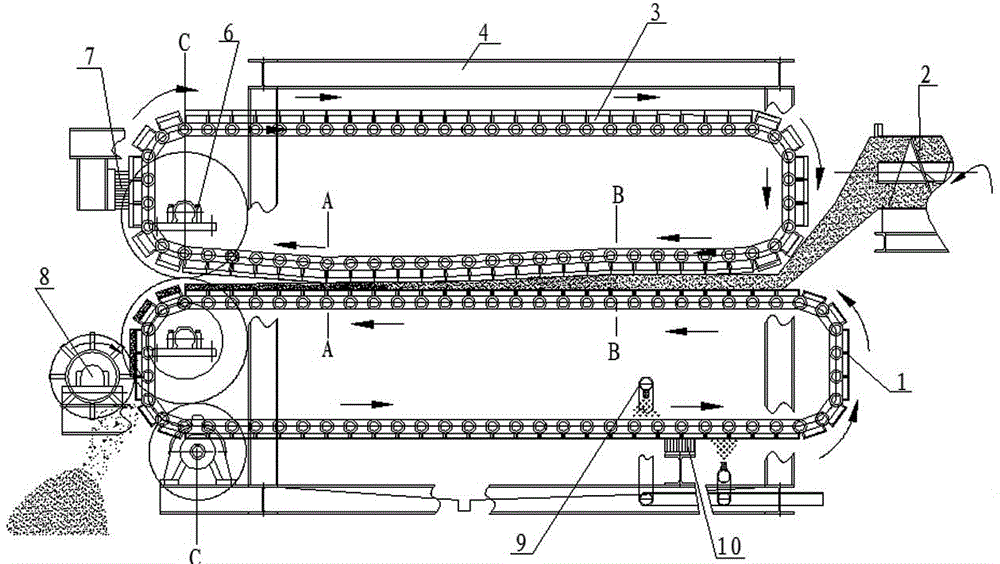 Horizontal gradually-pressurizing direct-current electric field sludge drying device