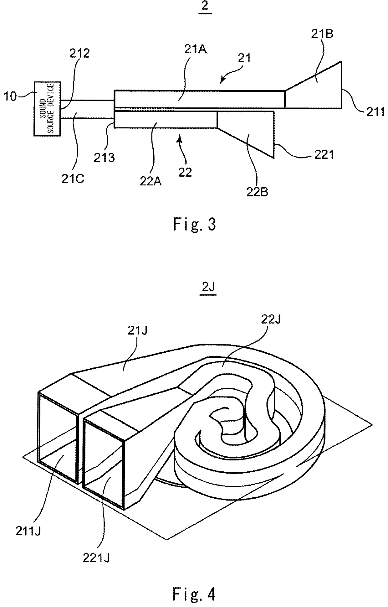 Resonance tube of horn