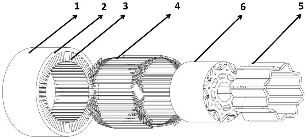 Method for weakening electromagnetic vibration of electric vehicle permanent magnet drive motor