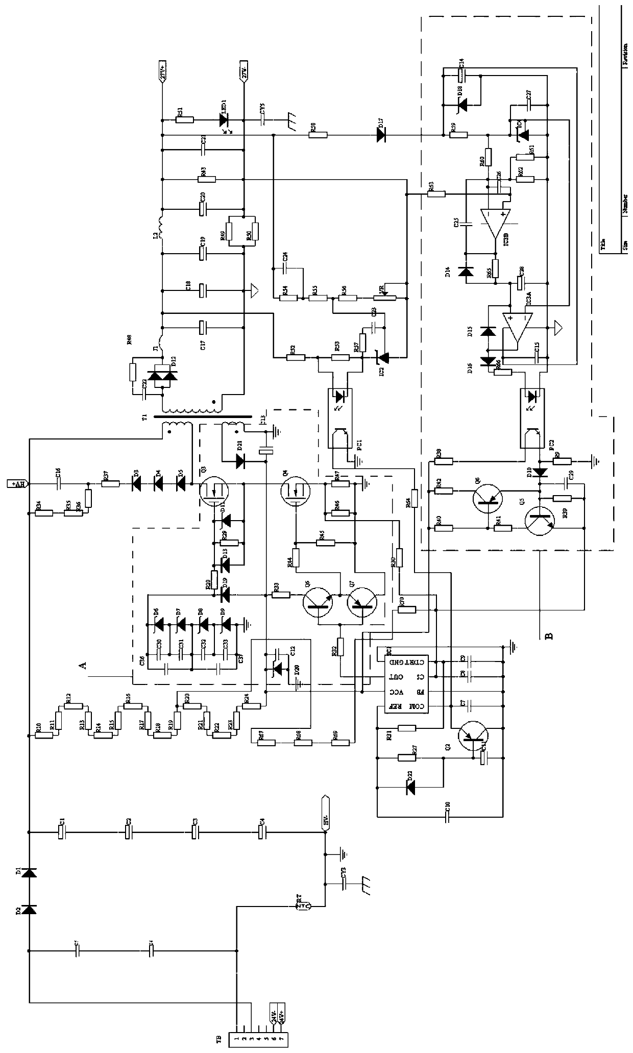 High-frequency and high-voltage photovoltaic switch power supply