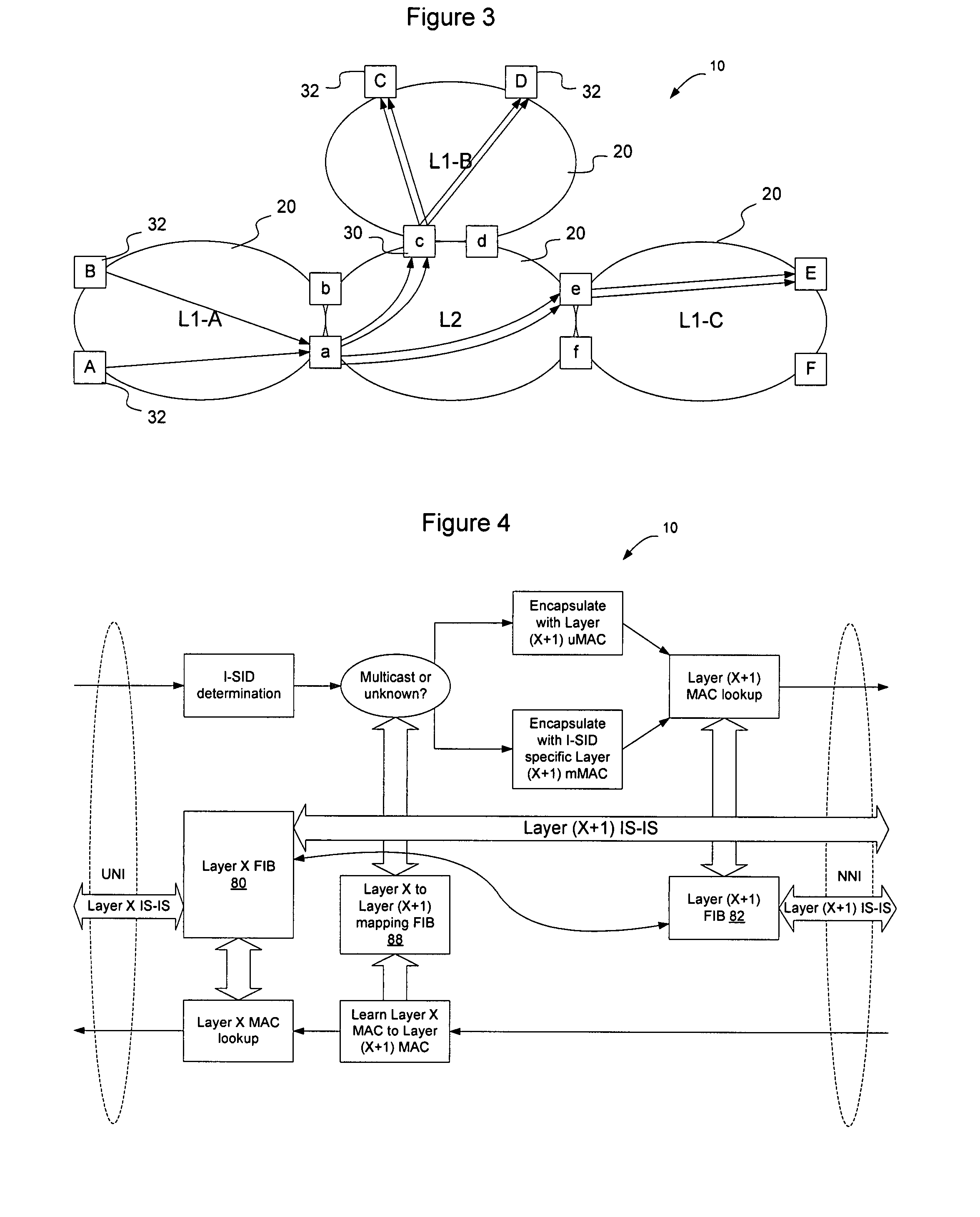 Method and apparatus for exchanging routing information and the establishment of connectivity across multiple network areas