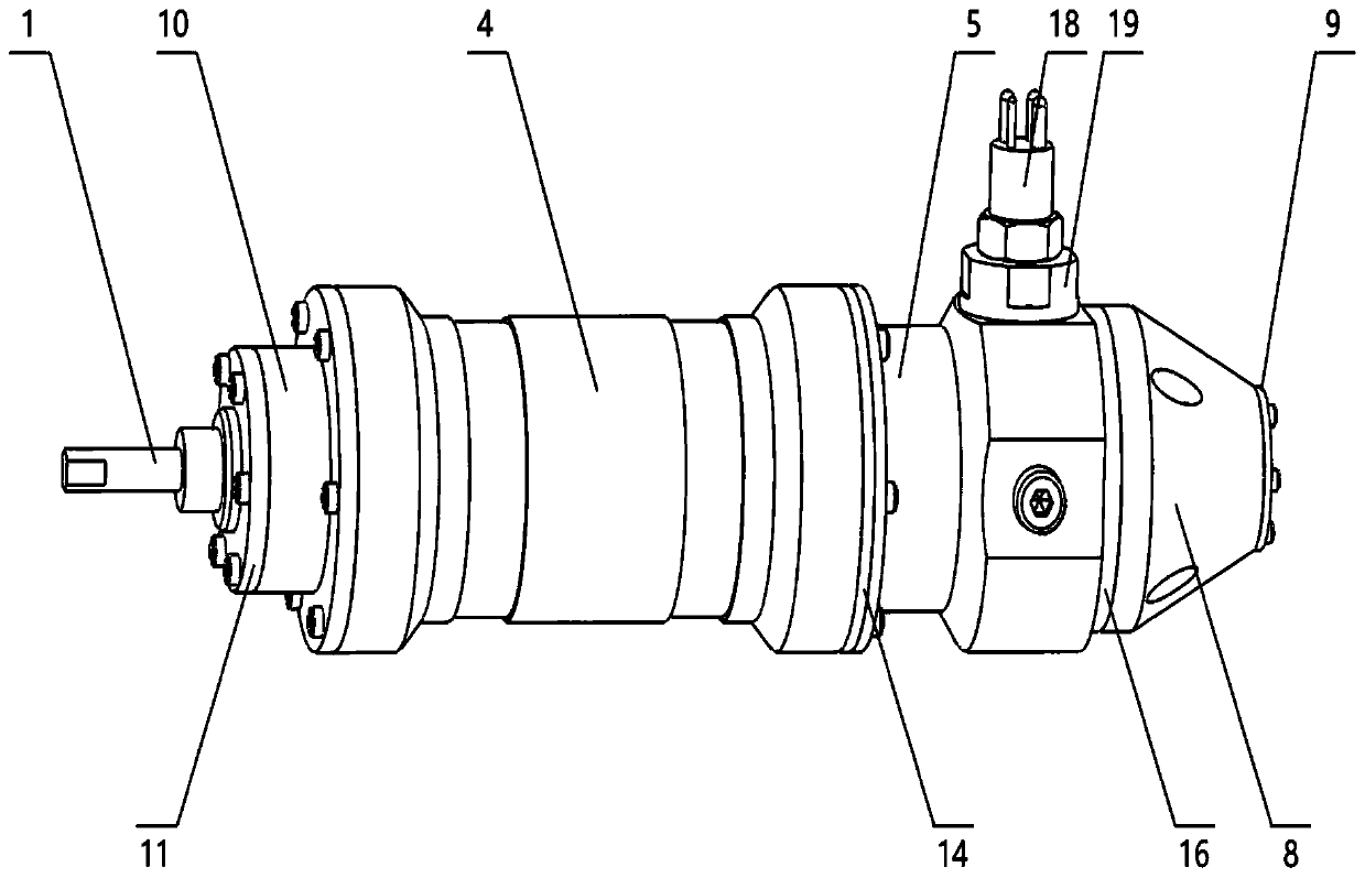 Deep sea pressure compensation type oil-filled motor based on leather bag structure