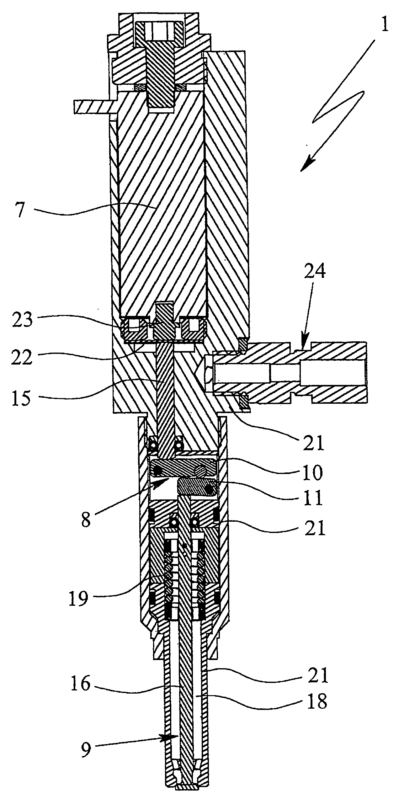 Valve device and method for injecting a gaseous fuel