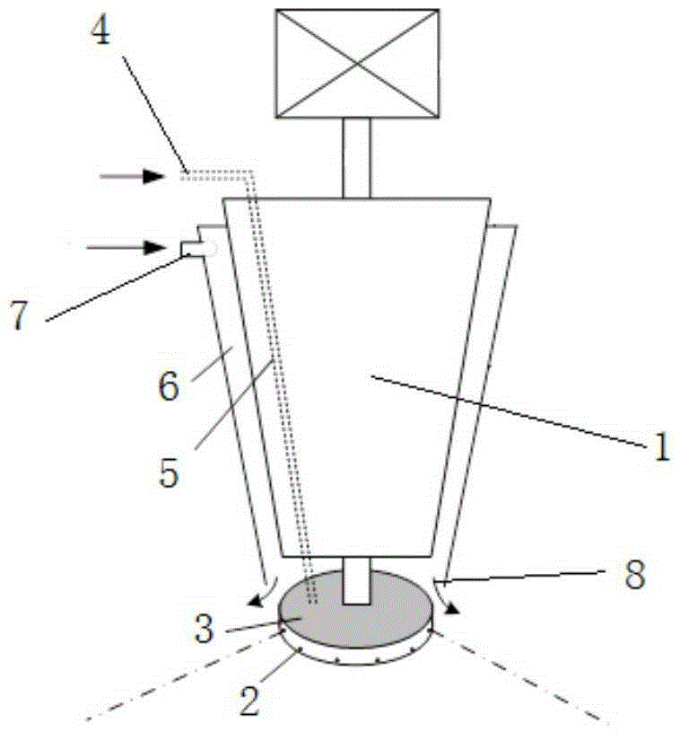 Centrifugal atomizing nozzle and spray dryer