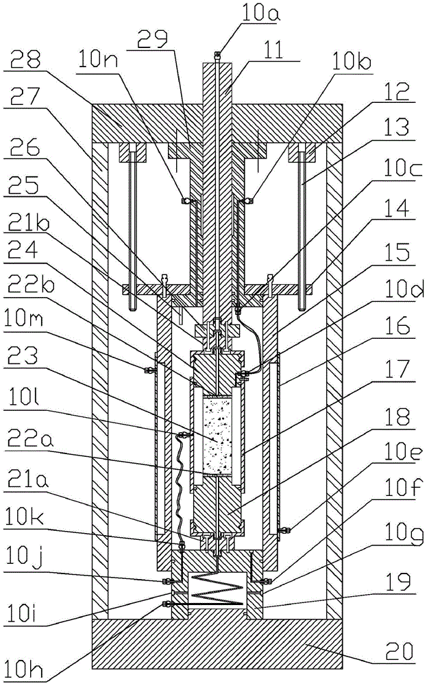 A triaxial test device for natural gas hydrate deposits