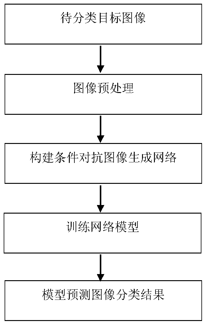 Unsupervised domain adaptive image classification method based on conditional generative adversarial network