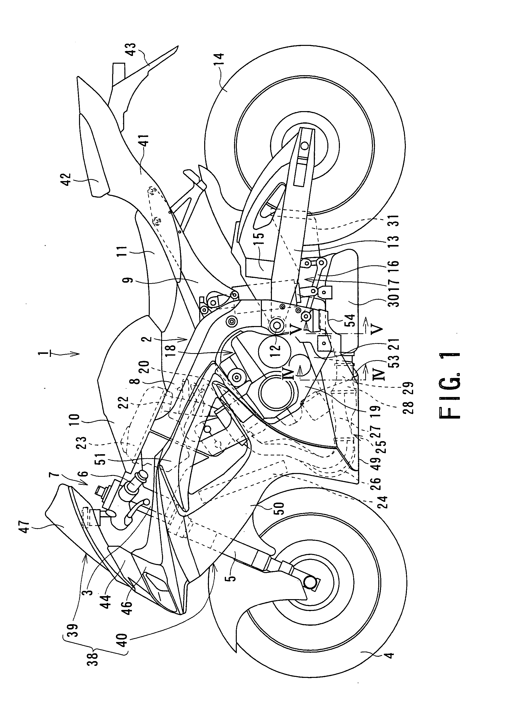 Cowling of motorcycle