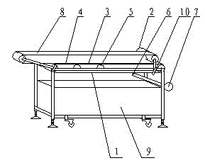 Viscera removing part of fish slice processing automatic production line