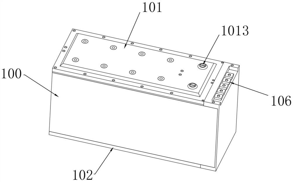 A lithium battery battery box with automatic fire extinguishing and explosion-proof function