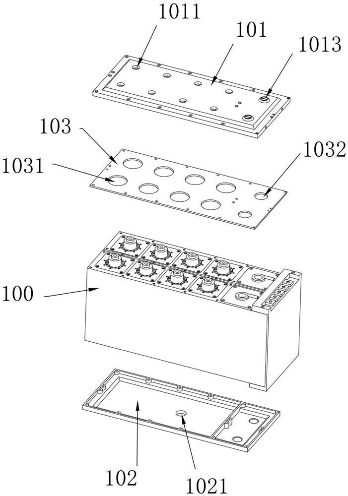 A lithium battery battery box with automatic fire extinguishing and explosion-proof function