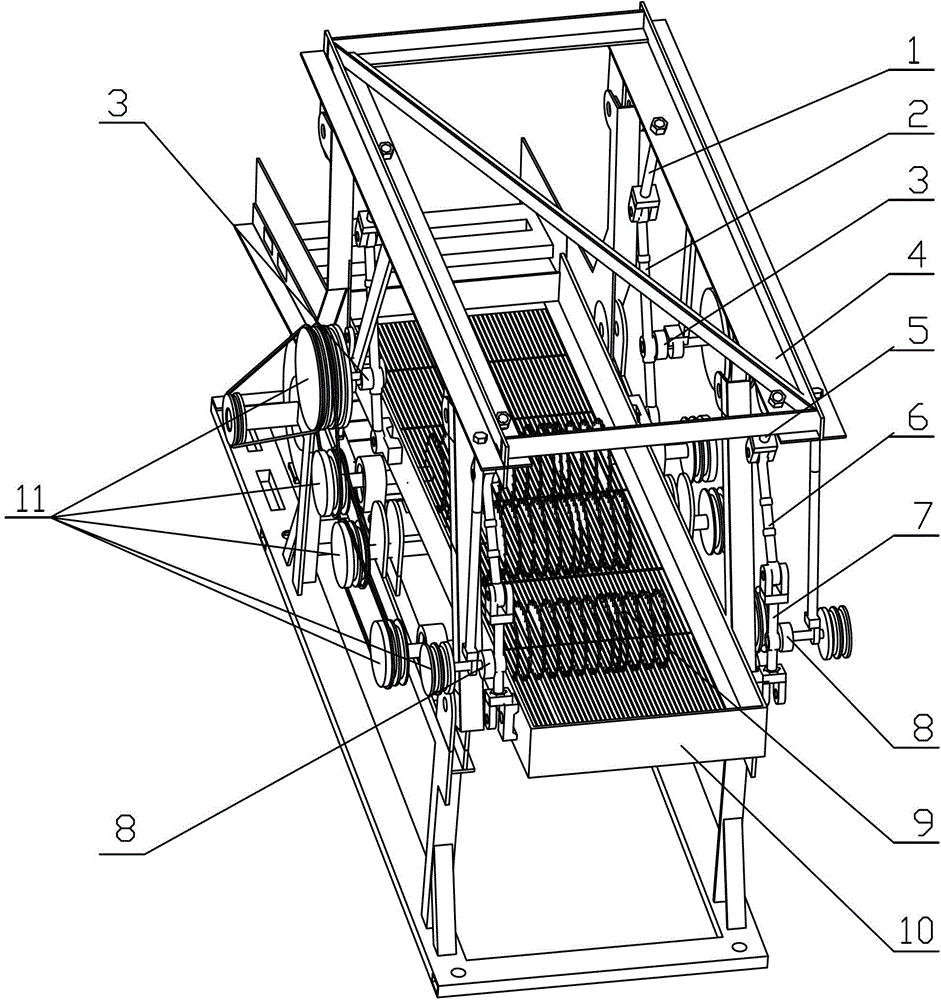 Unequal-amplitude material cleaning sieve