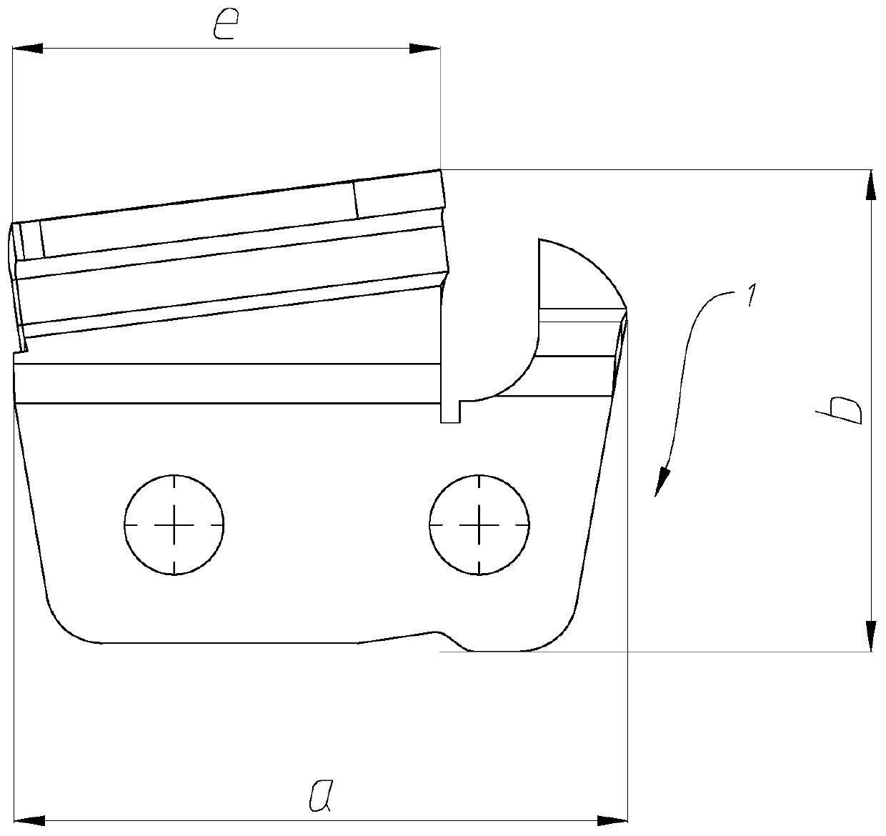 Laminating mechanism for chain saw cutter grains and device applying laminating mechanism