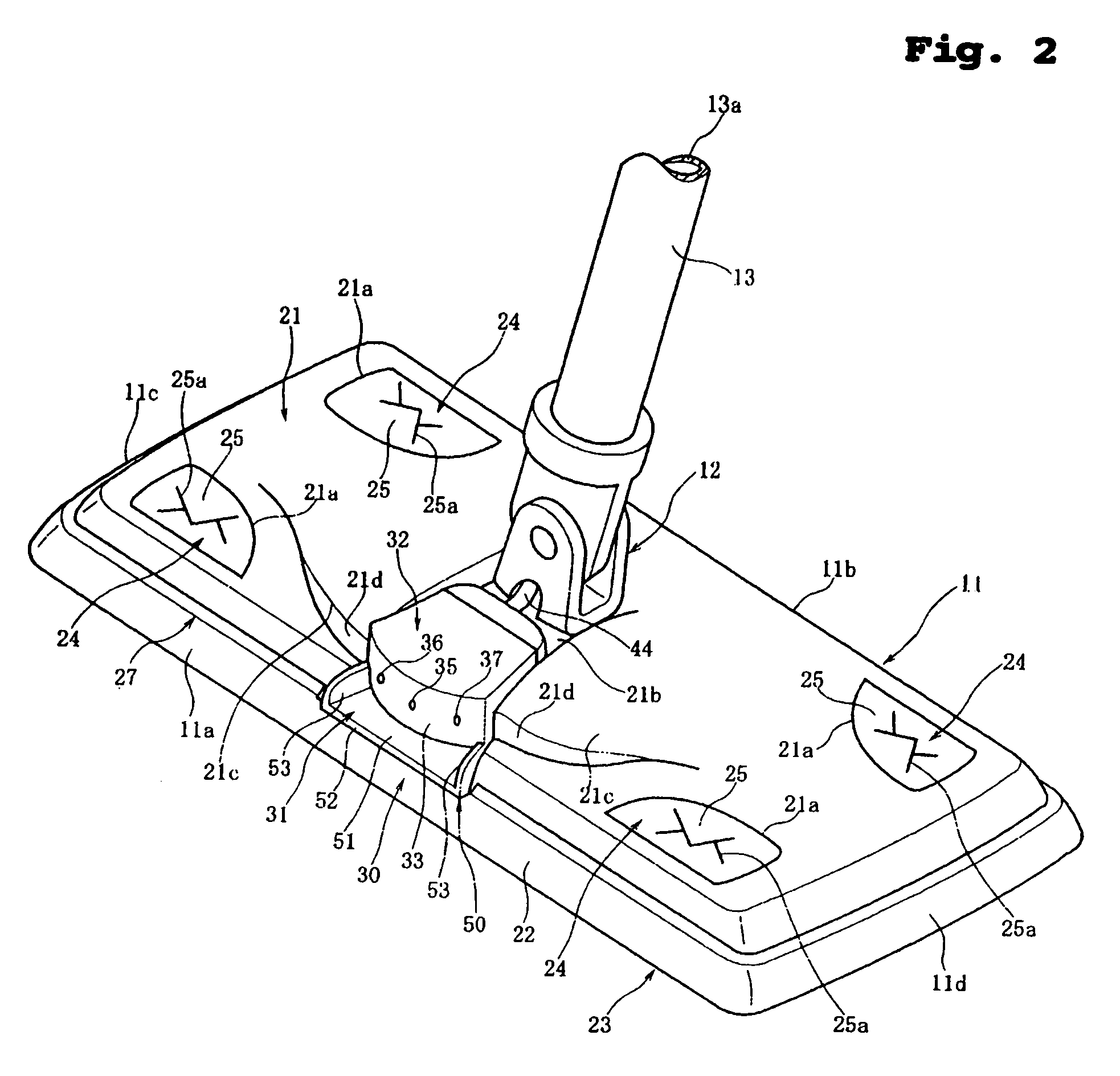 Cleaning device with squirter