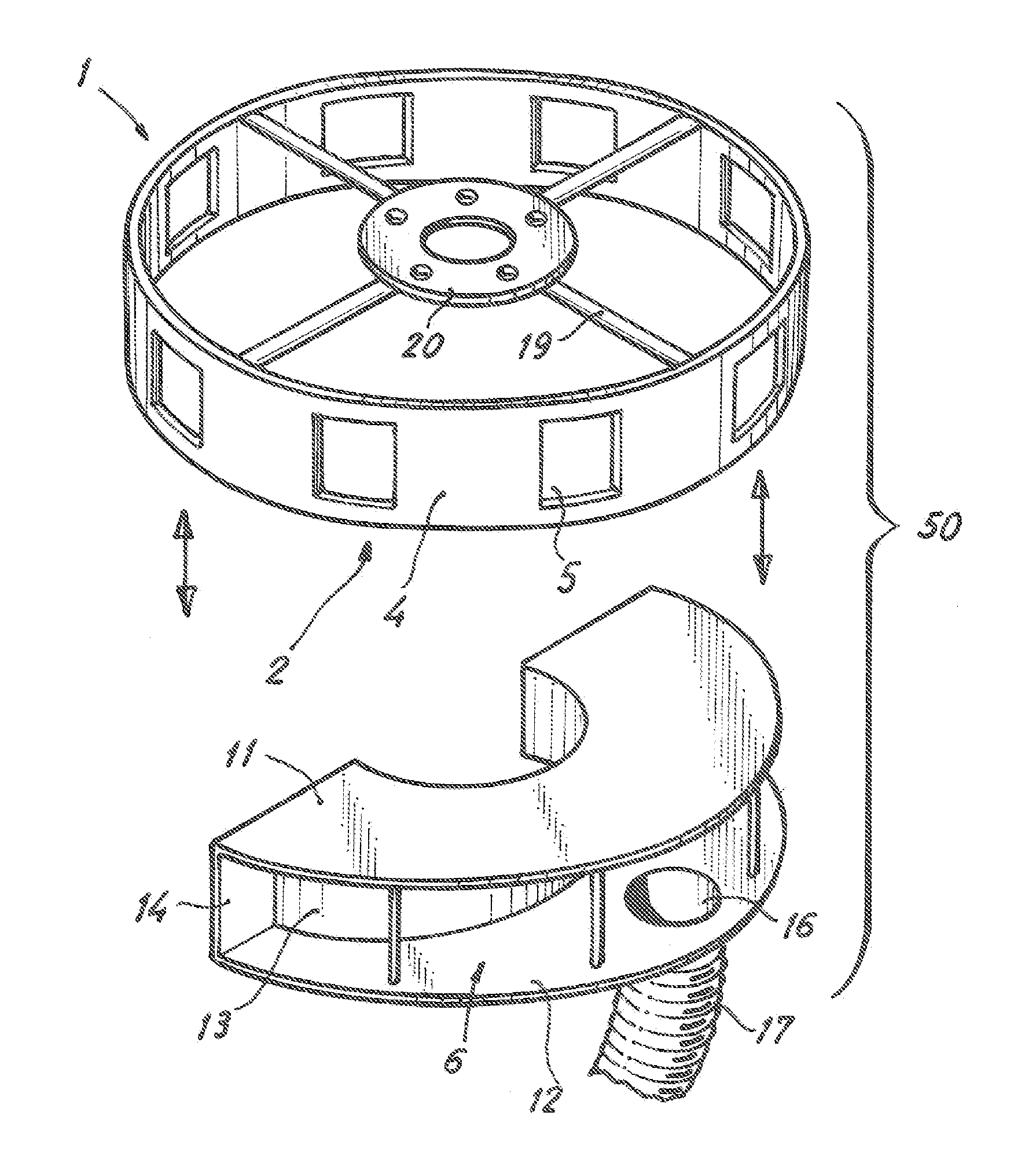 Path changing rotational conveyor for lightweight articles