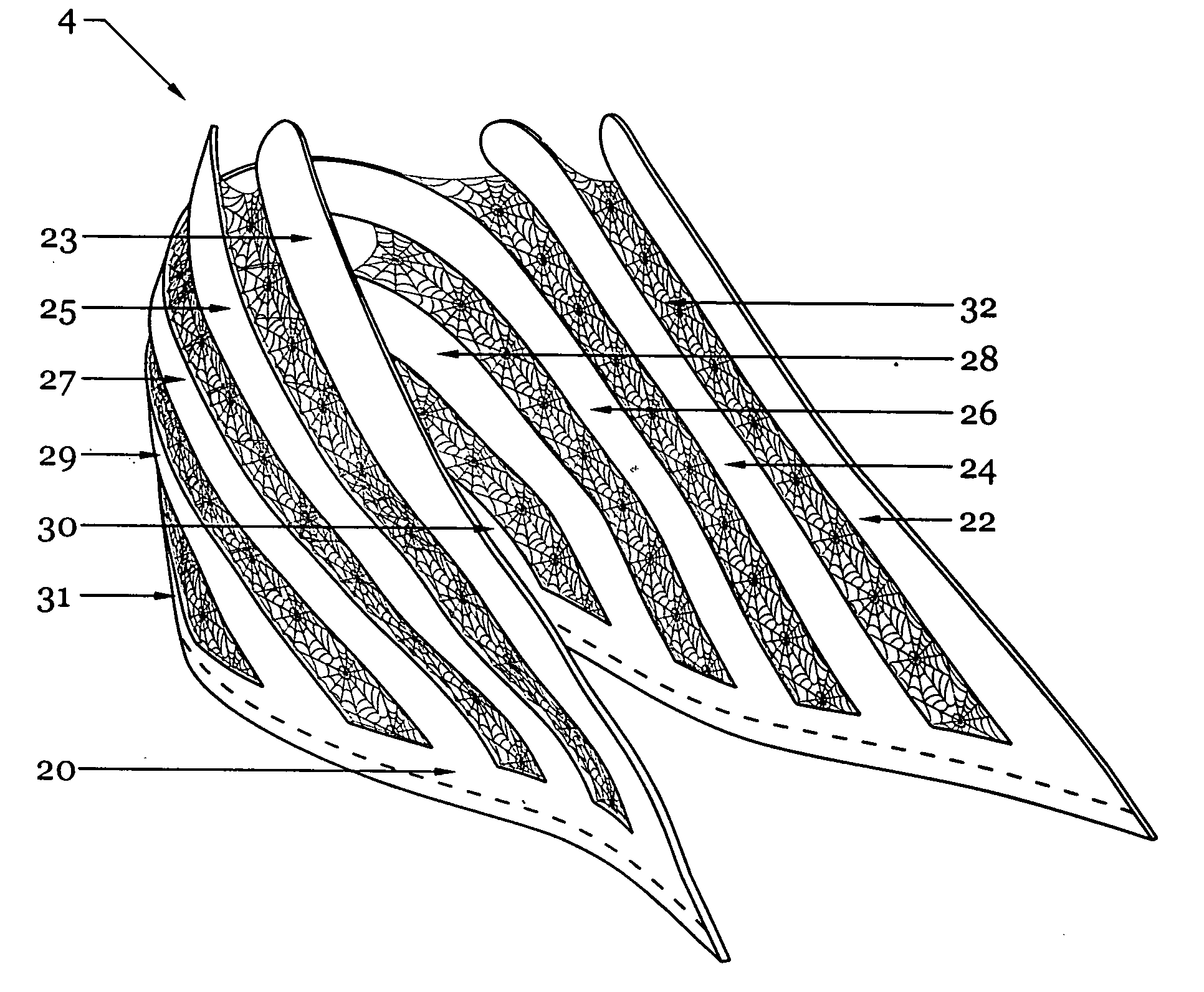 Shoe and ankle support with artificial spider web silk