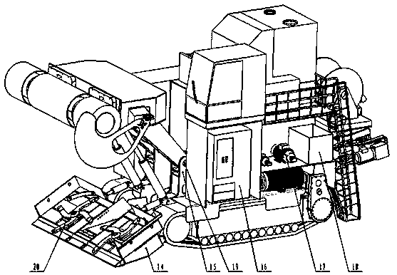 Electric-driven track travelling type open-air continuous coal cutter