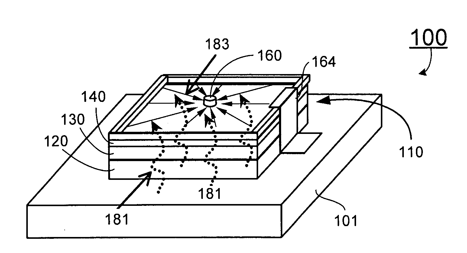 A single-photon detector with a quantum dot and a nano-injector