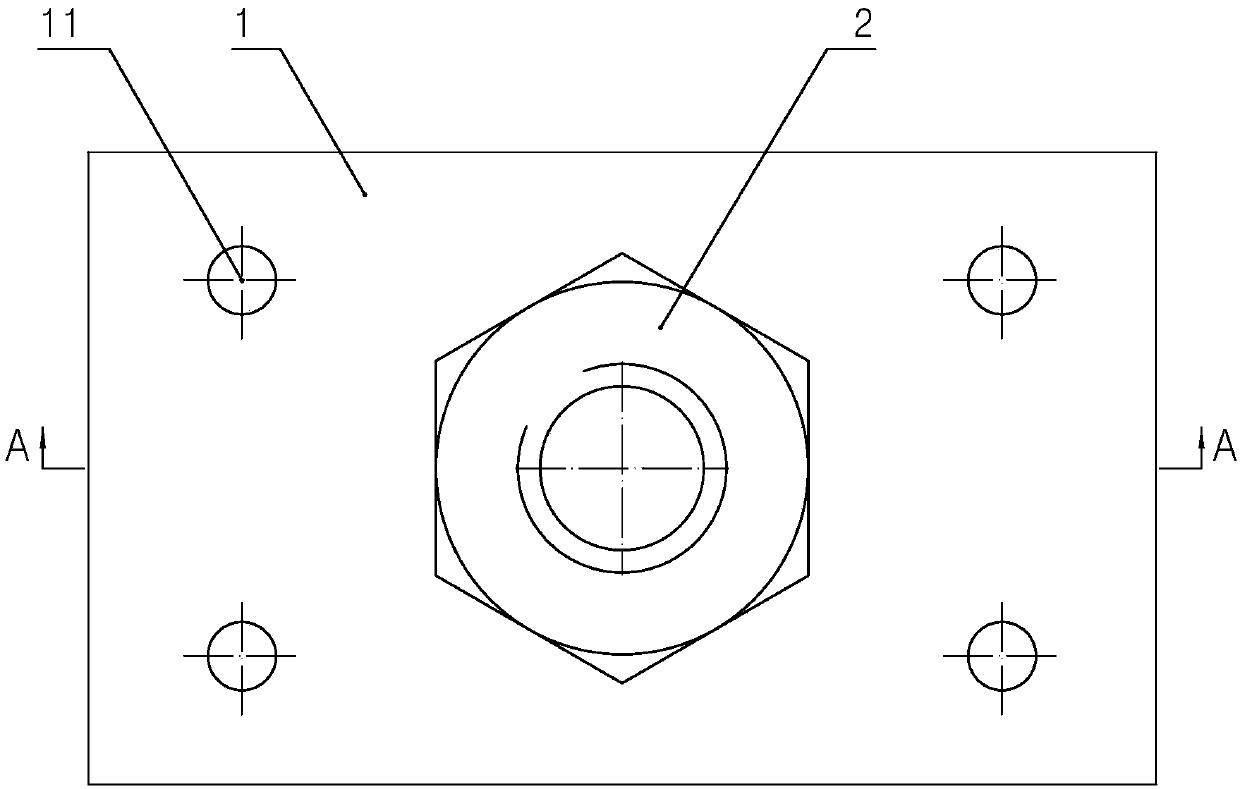 A kind of welding method of embedded nut connector