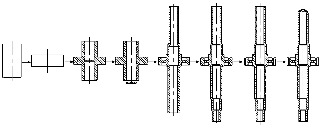 Integrated type light-weight gear shaft and manufacturing technique thereof