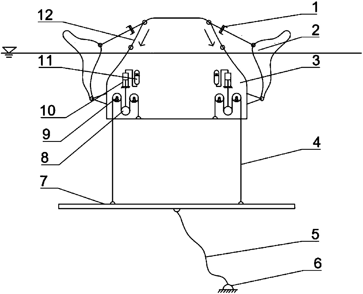 A hybrid wave energy generating device