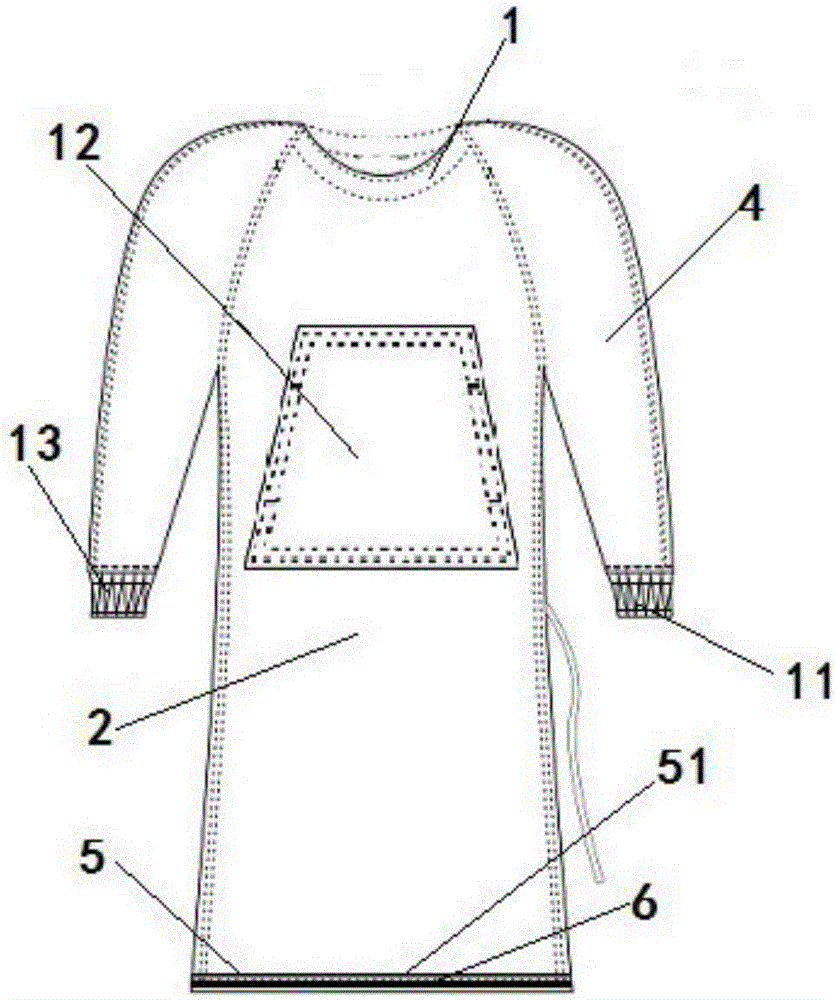 Protective operating gown