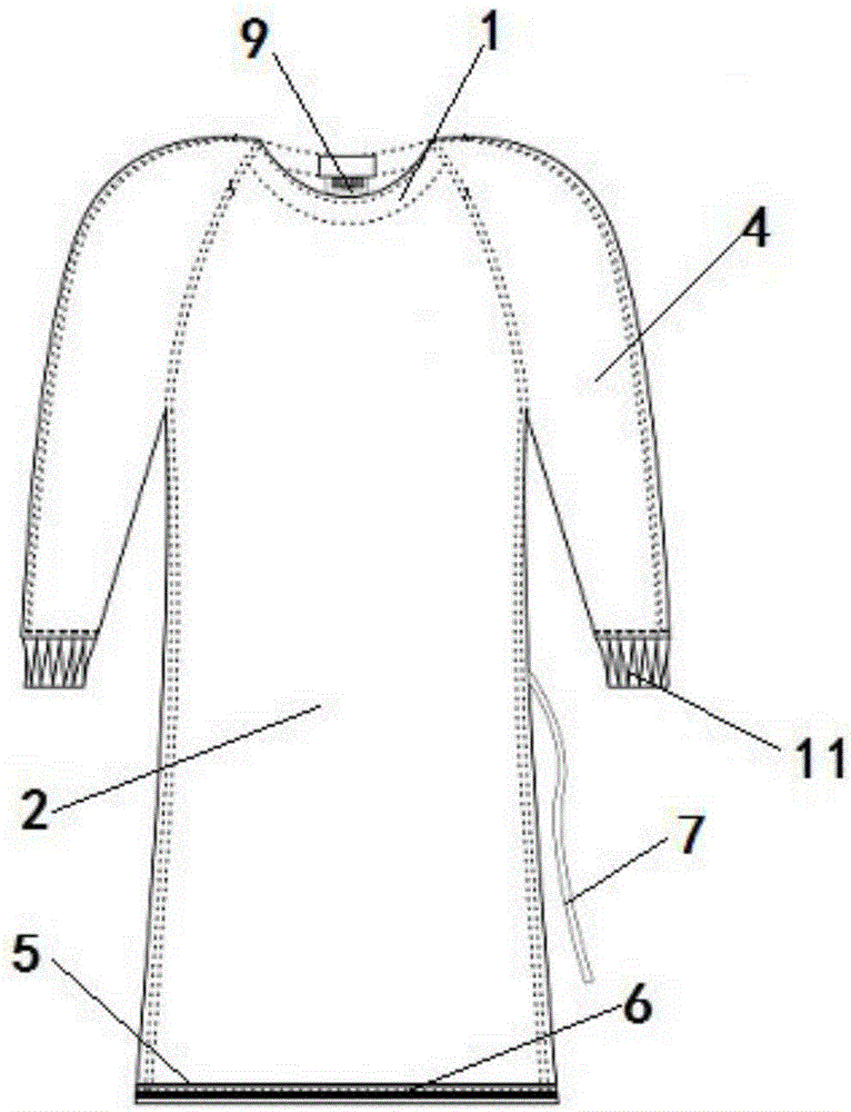 Protective operating gown