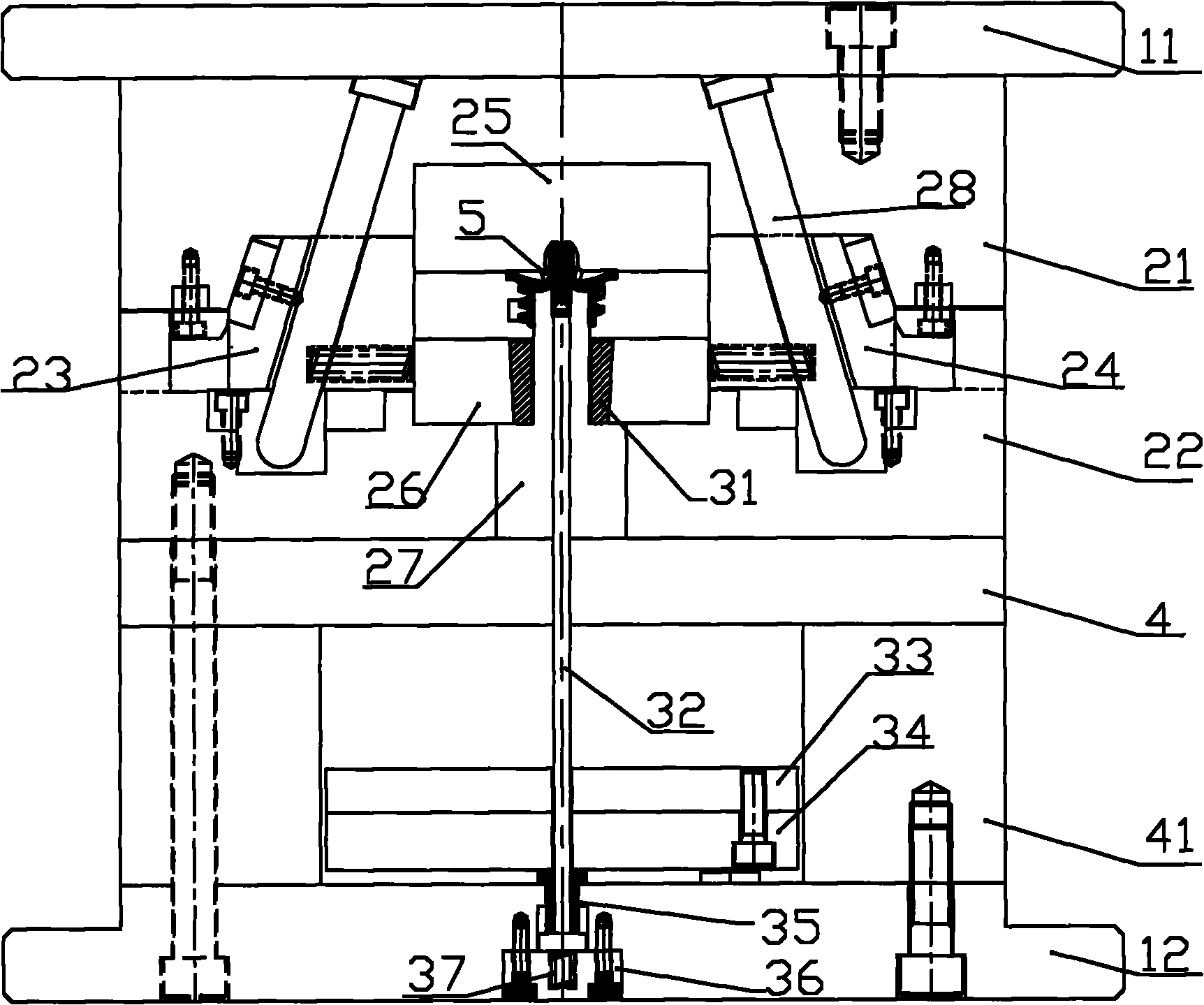 Ejector mechanism and injection mold therewith