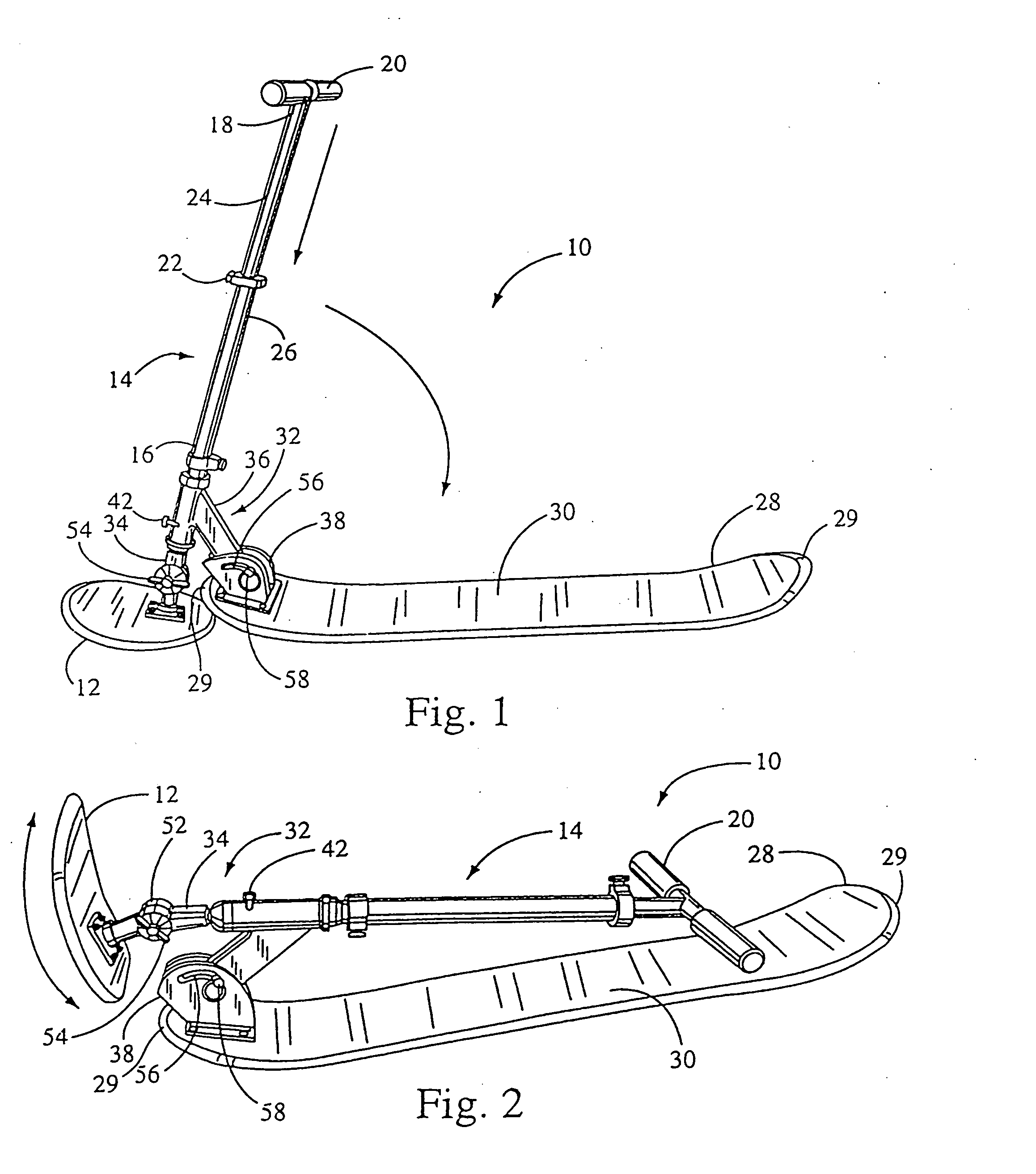 Hand steerable sports scooter