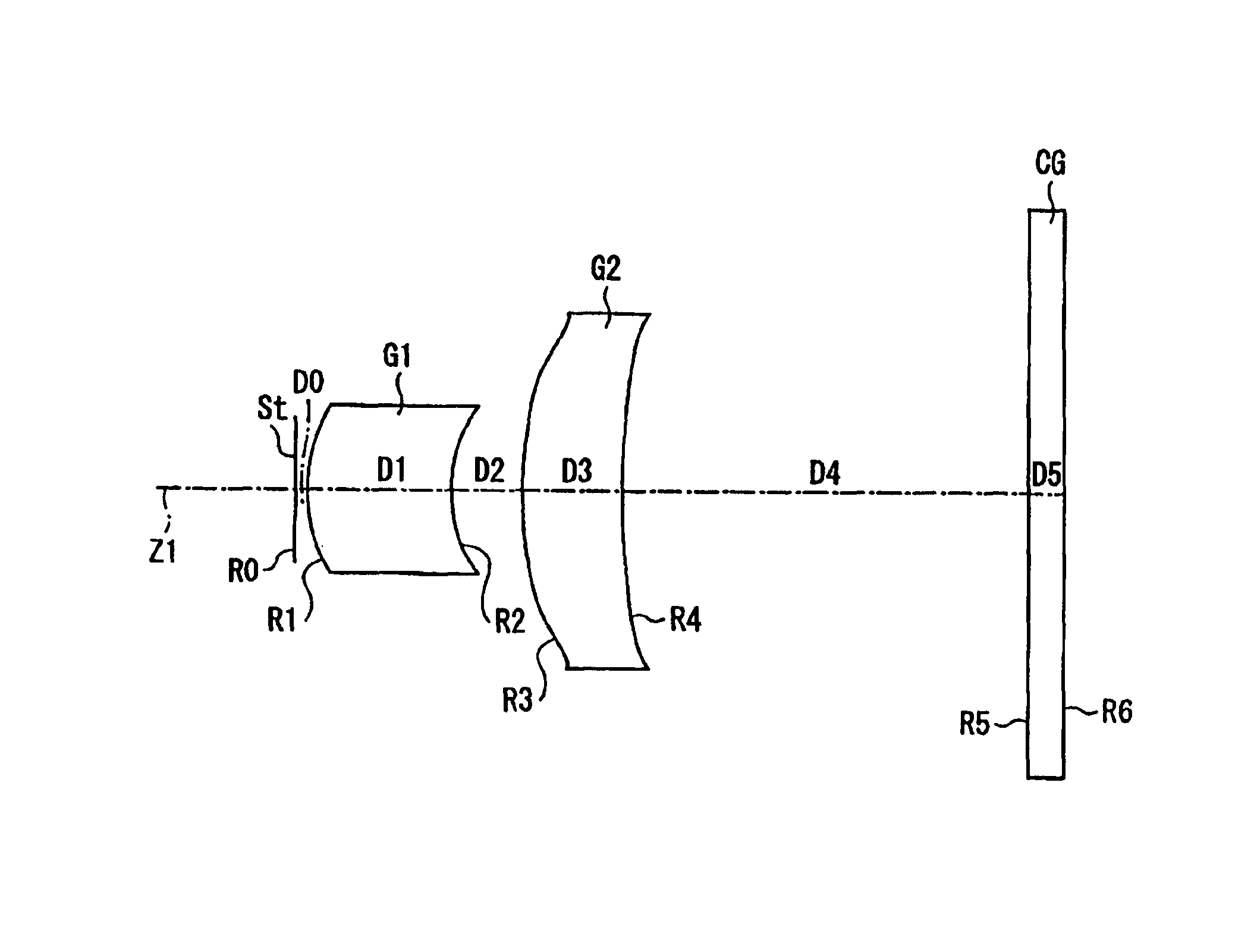 Single focus telescopic lens