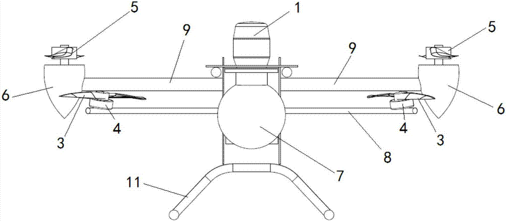 Gasoline-electric hybrid power multi-rotor aircraft and flight control method thereof