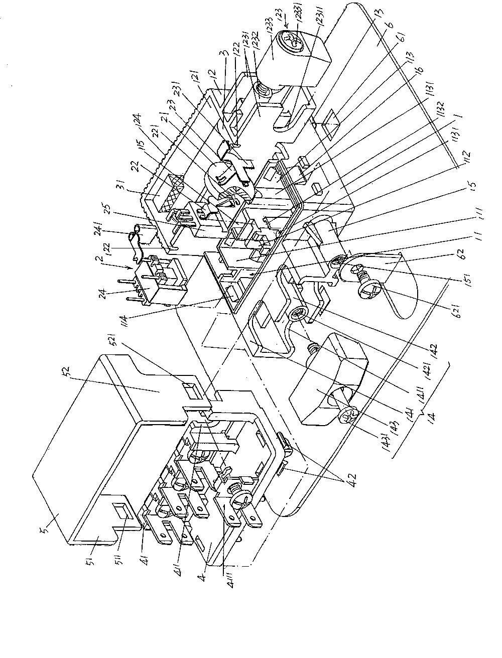 Energy-saving motor starter and motor running capacitor modularized structure