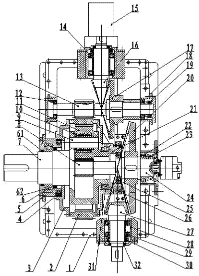 Grease-lubrication soft-start planetary differential reducer for bearings