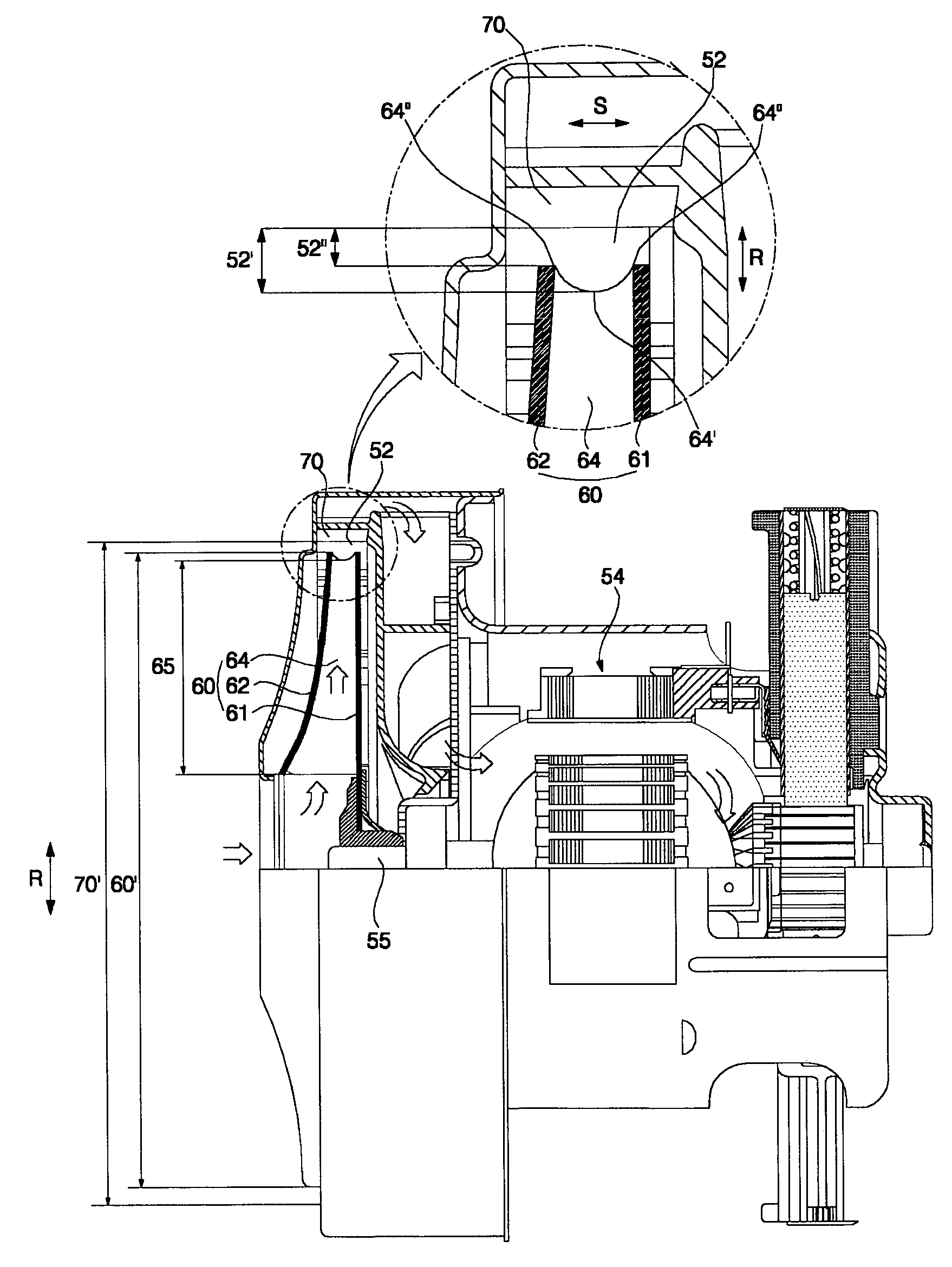 Air-blowing apparatus of cleaner