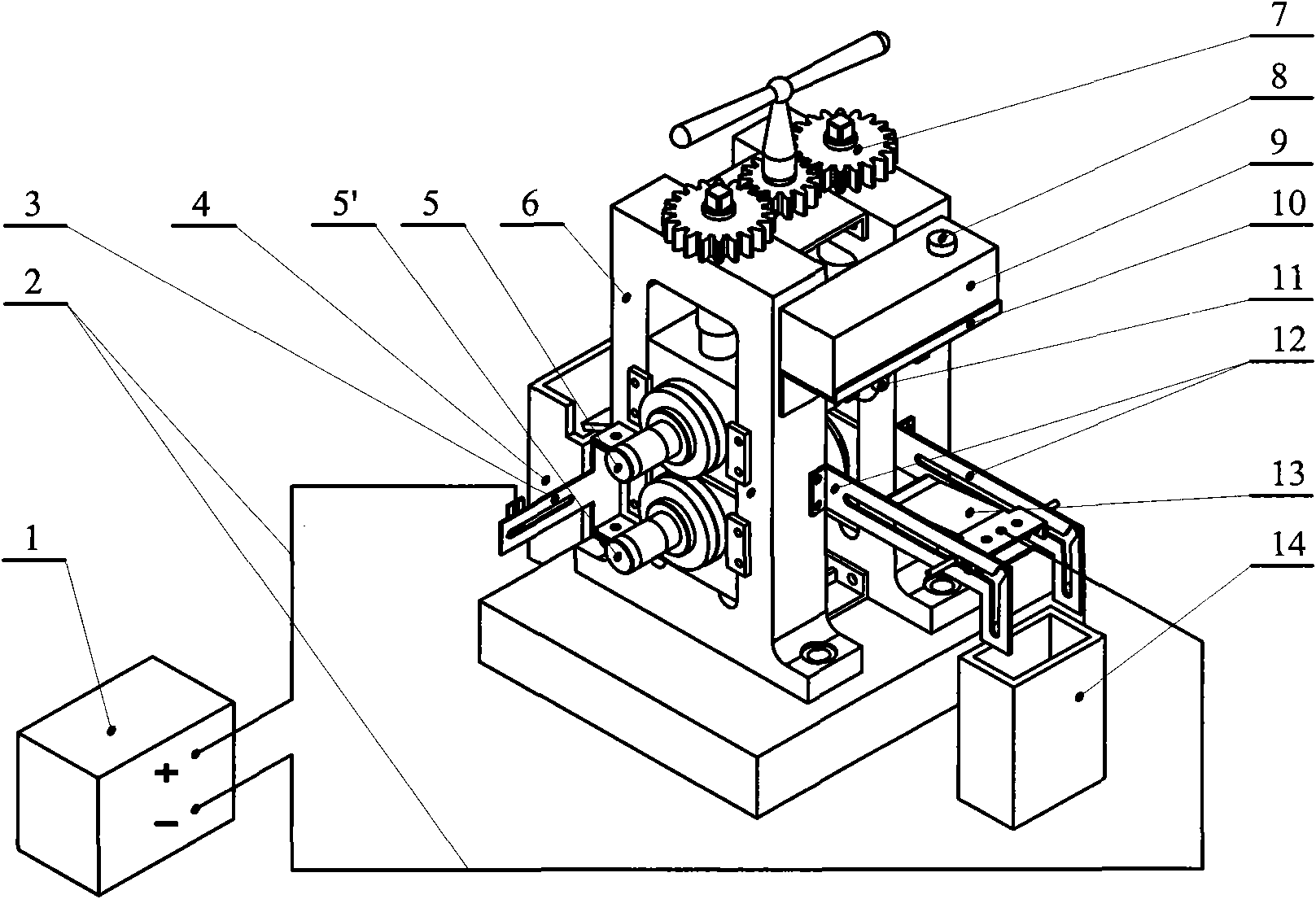 Electro-plastic two-roll mill of low-temperature liquid nitrogen cooling medium