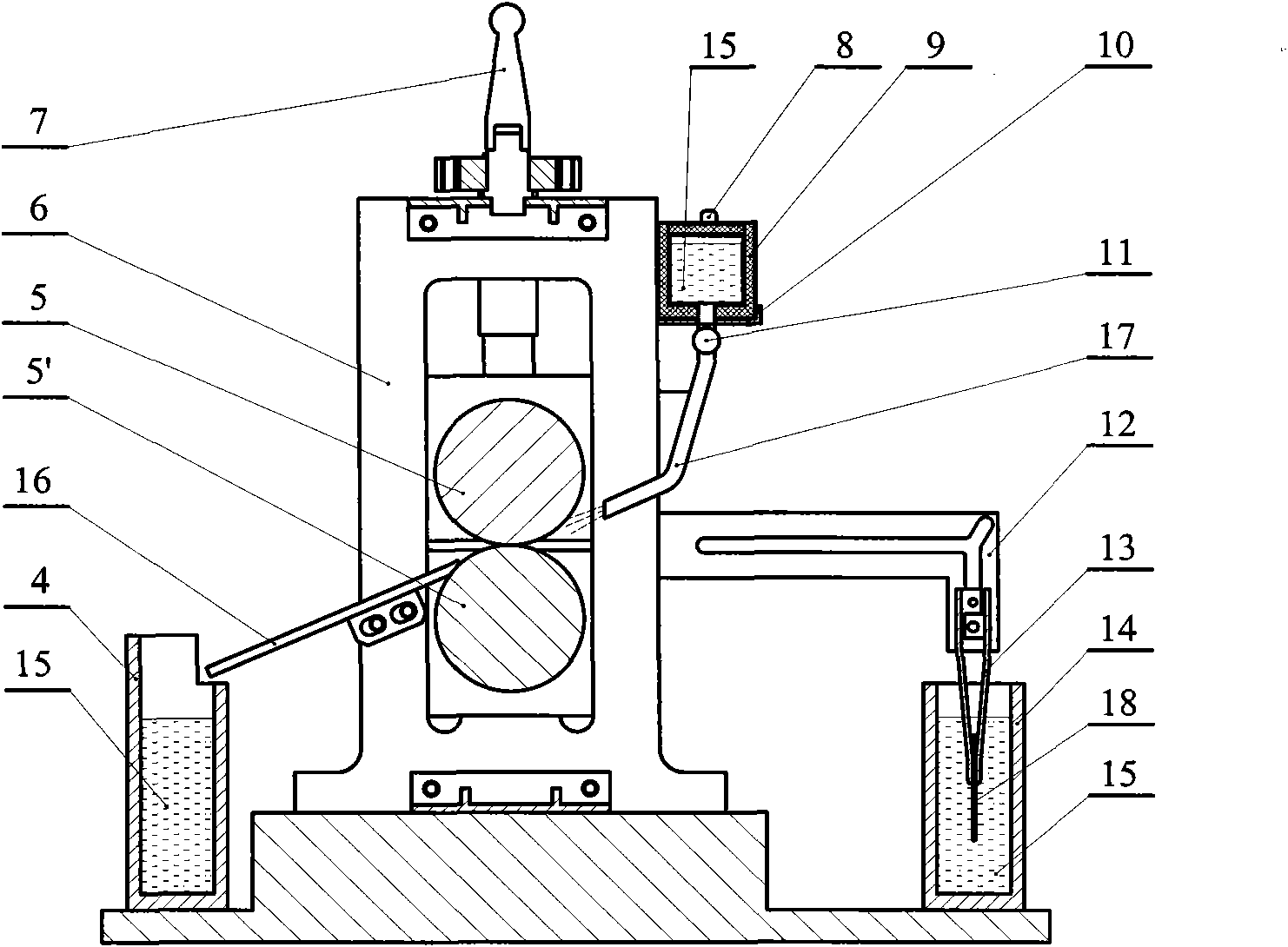 Electro-plastic two-roll mill of low-temperature liquid nitrogen cooling medium