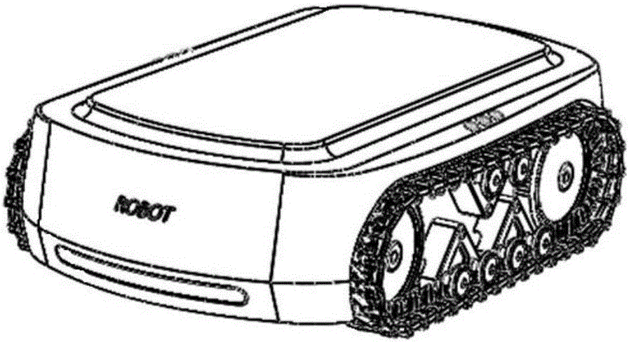 Caterpillar track type road surface autonomous detection robot system and detection method