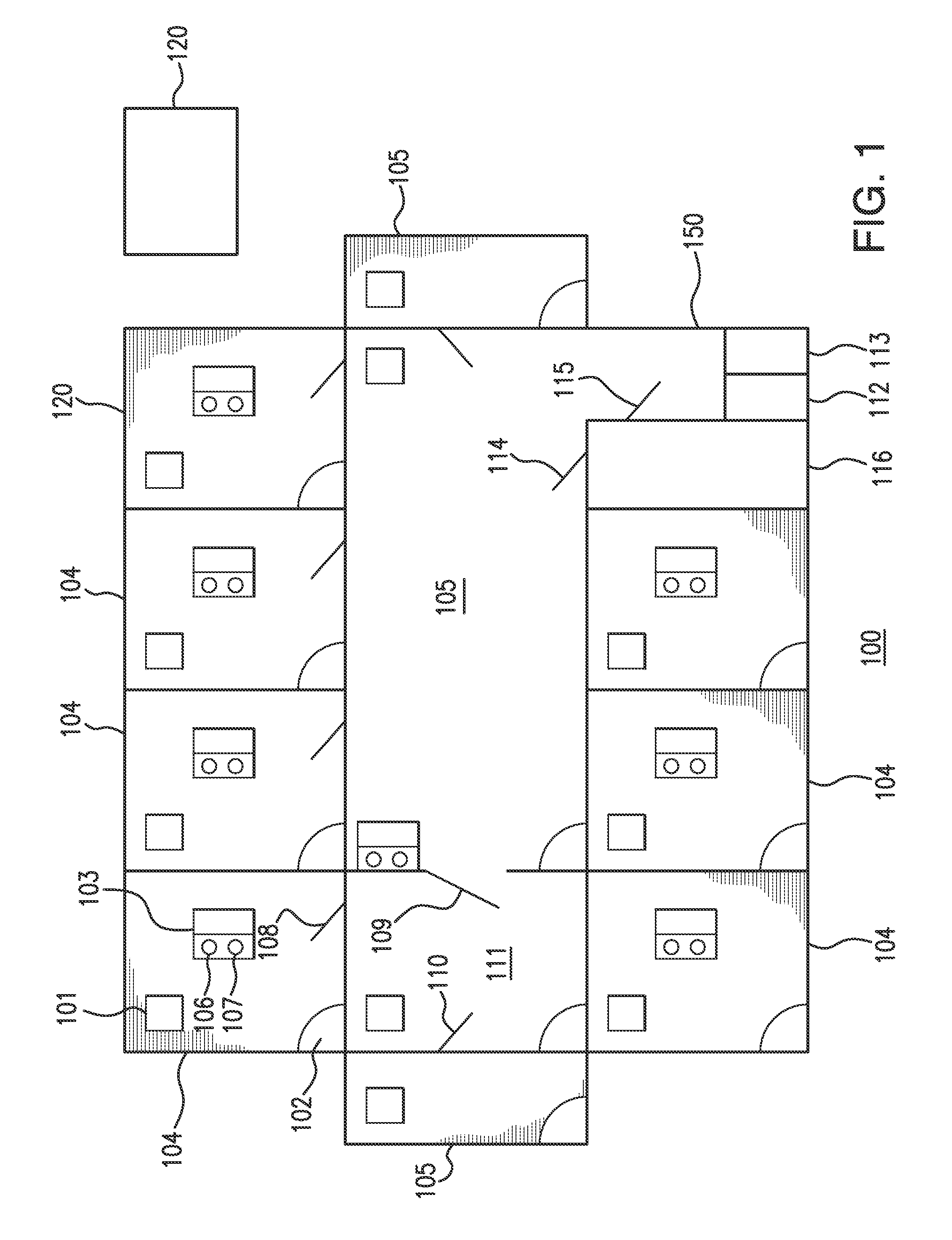 Security system for identifying disturbances in a building