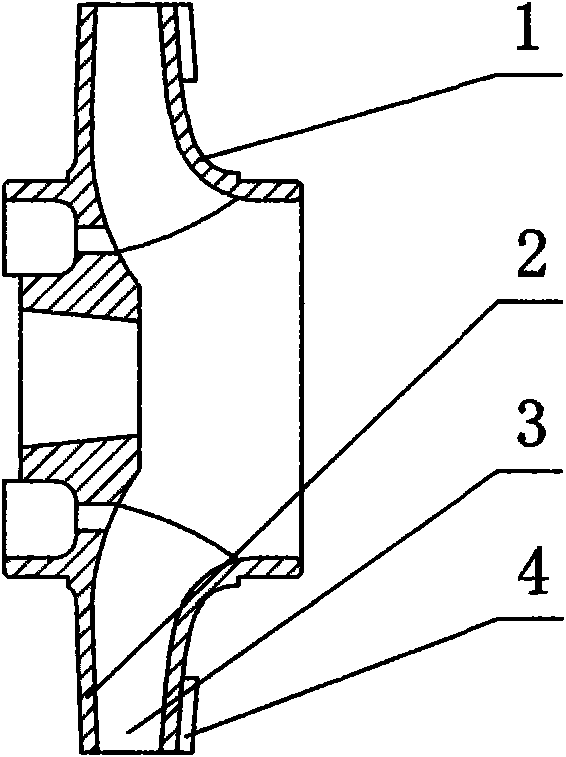 External mixing self-priming pump impeller