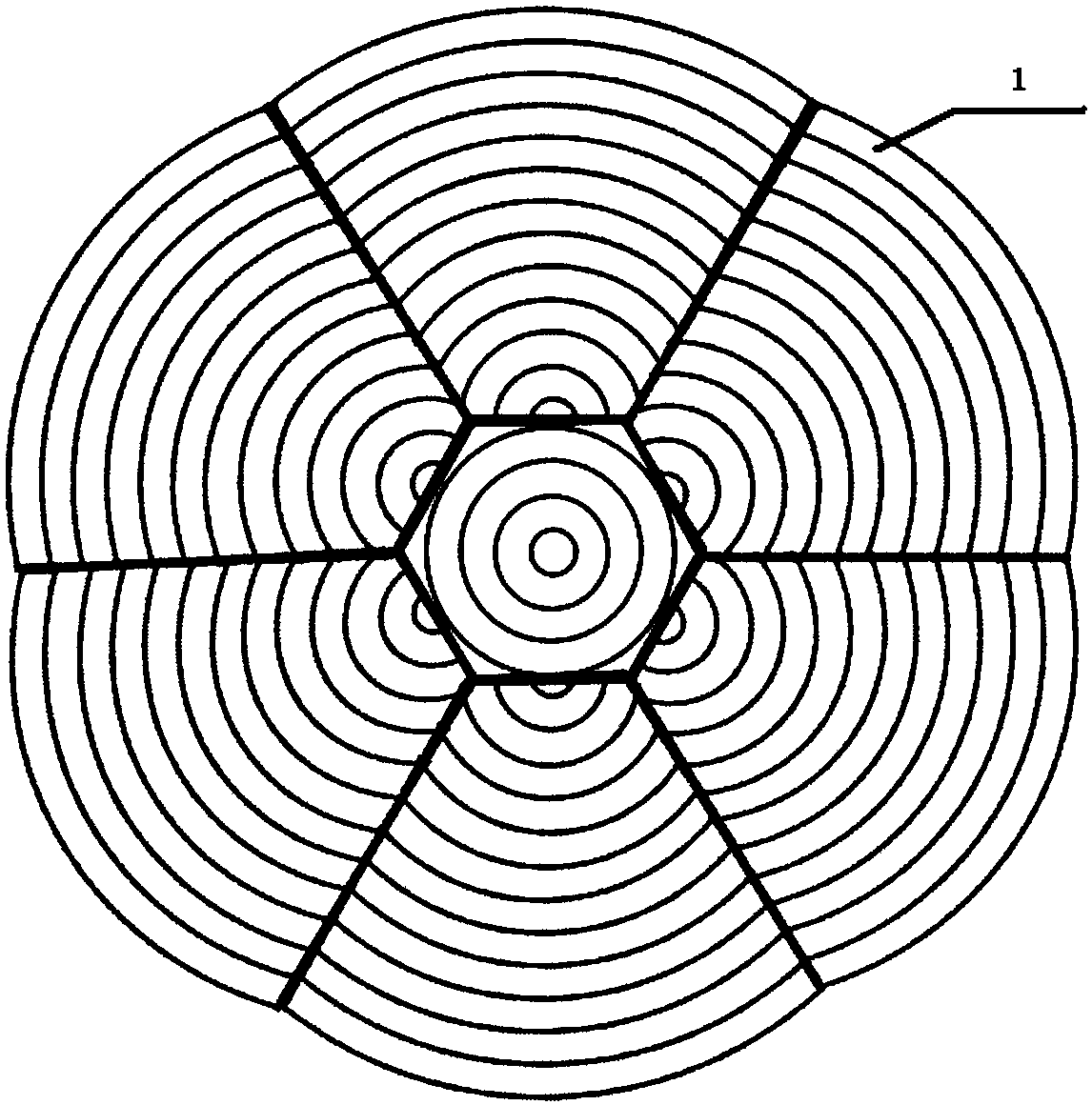 Seven-focal superposition uniform concentrating Fresnel lens applied to concentrated photovoltaic power generation