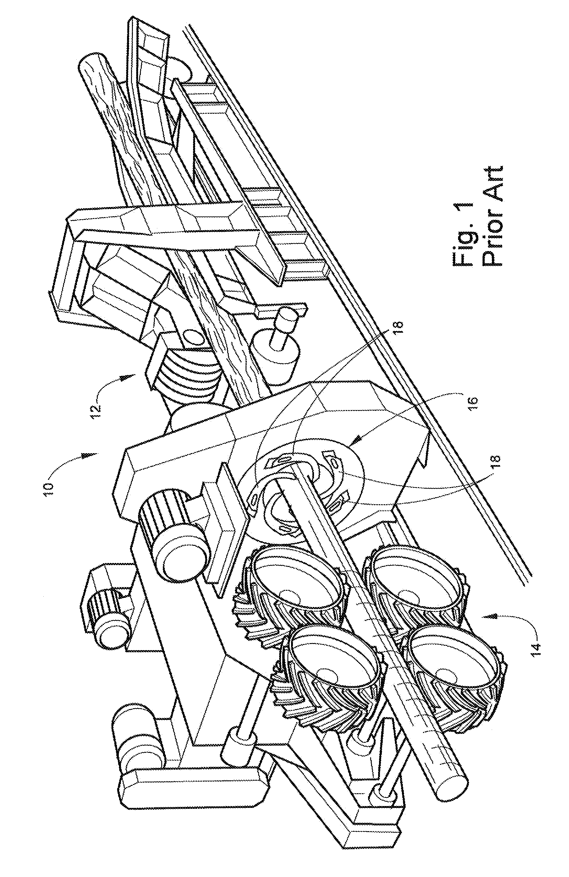 Log debarking tool and tool tip