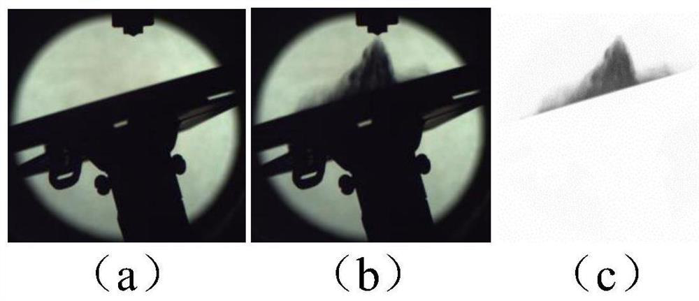 GDI gasoline engine spray wall-impingement parameter automatic extraction method and system based on machine vision