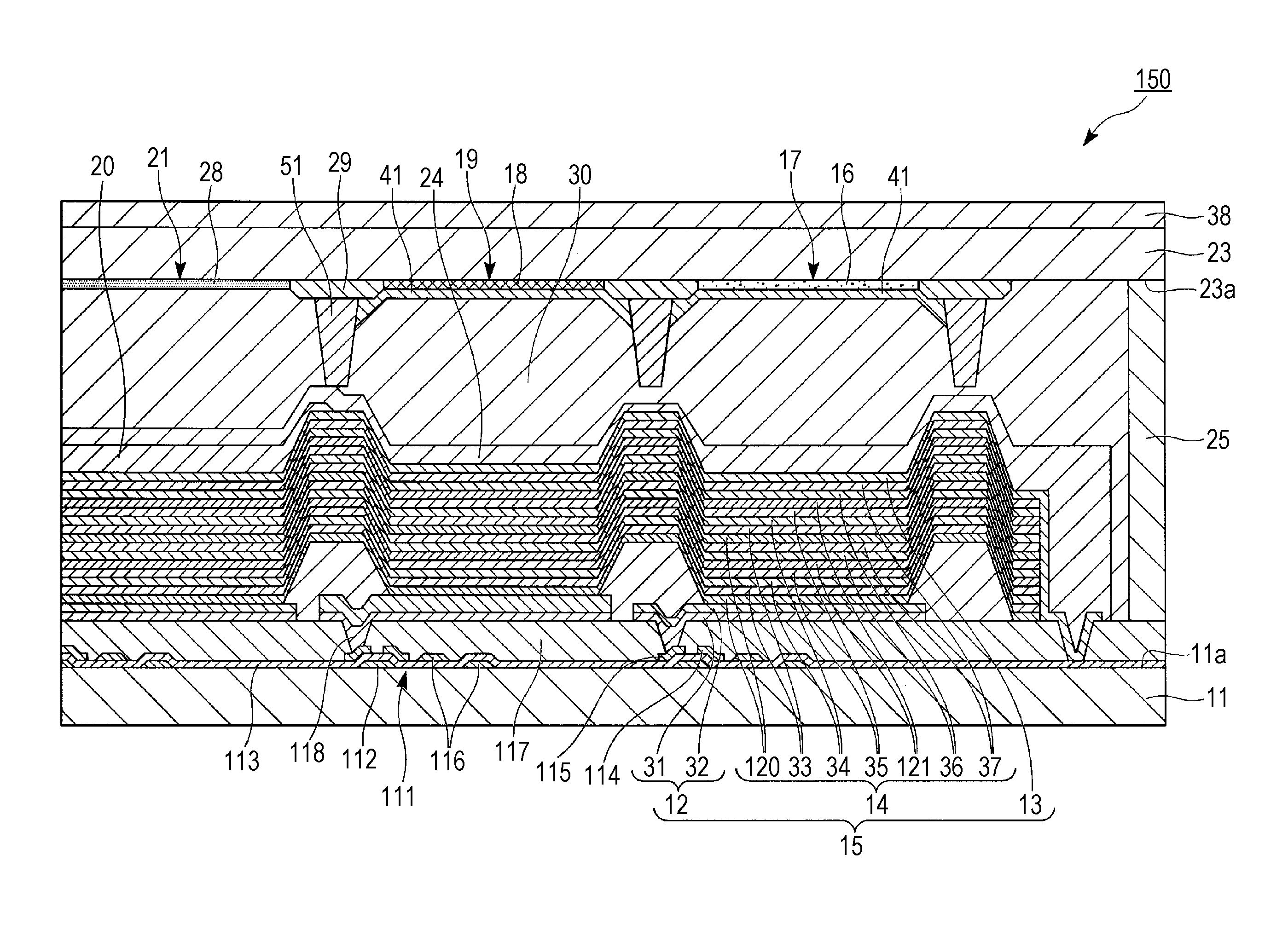 Organic electroluminescent display device, electronic apparatus including the same, and method for producing organic electroluminescent display device