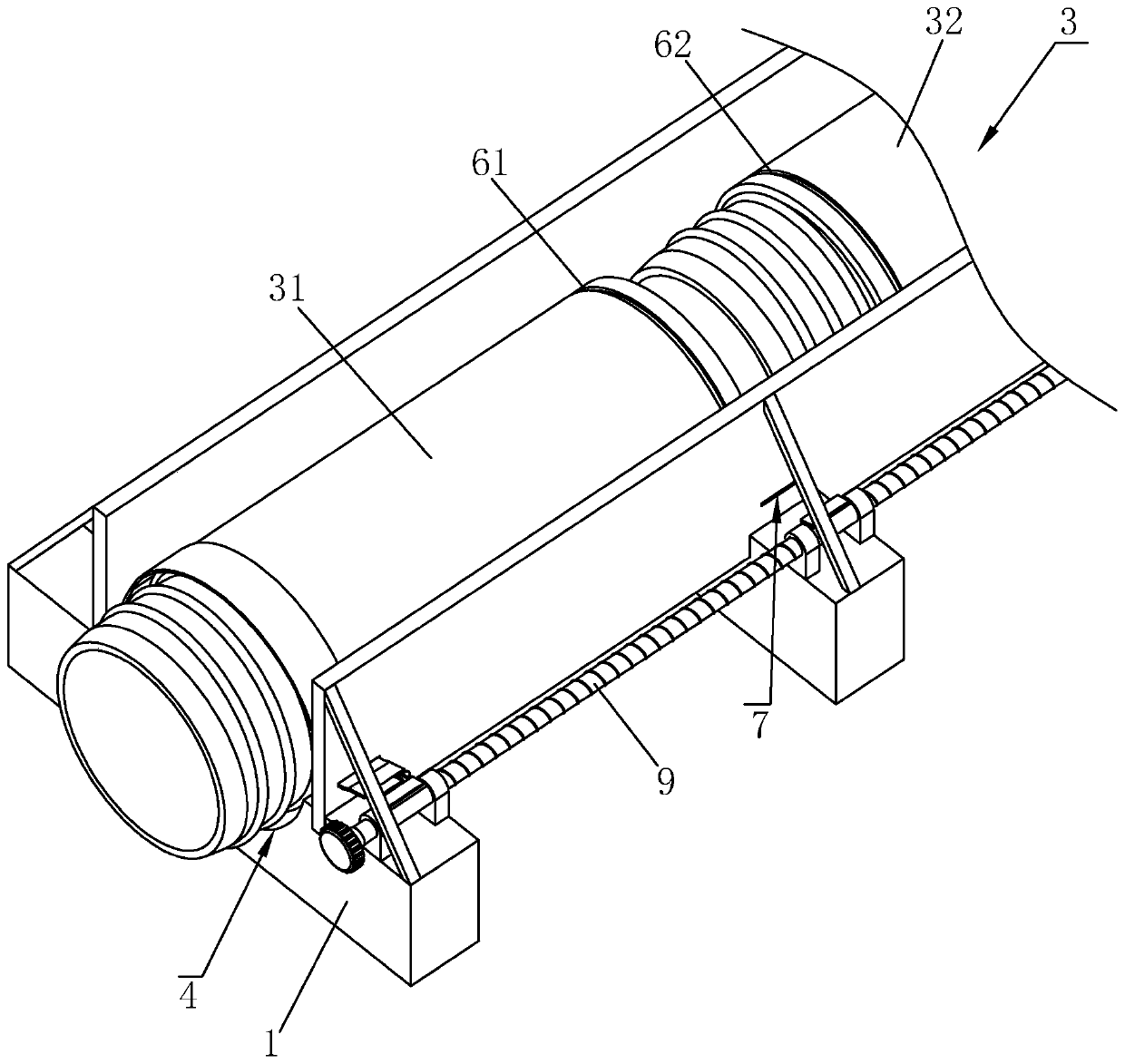 Municipal pipeline mounting structure and construction method thereof