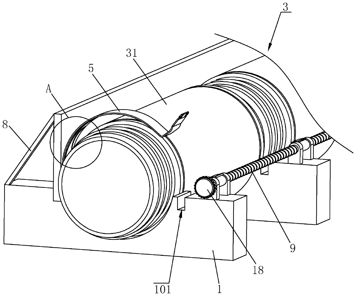 Municipal pipeline mounting structure and construction method thereof