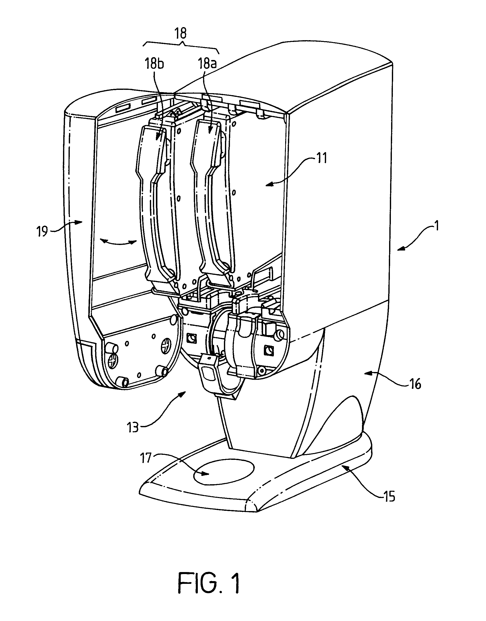 Compartmentalized dispensing device and method for dispensing a flowable product therefrom