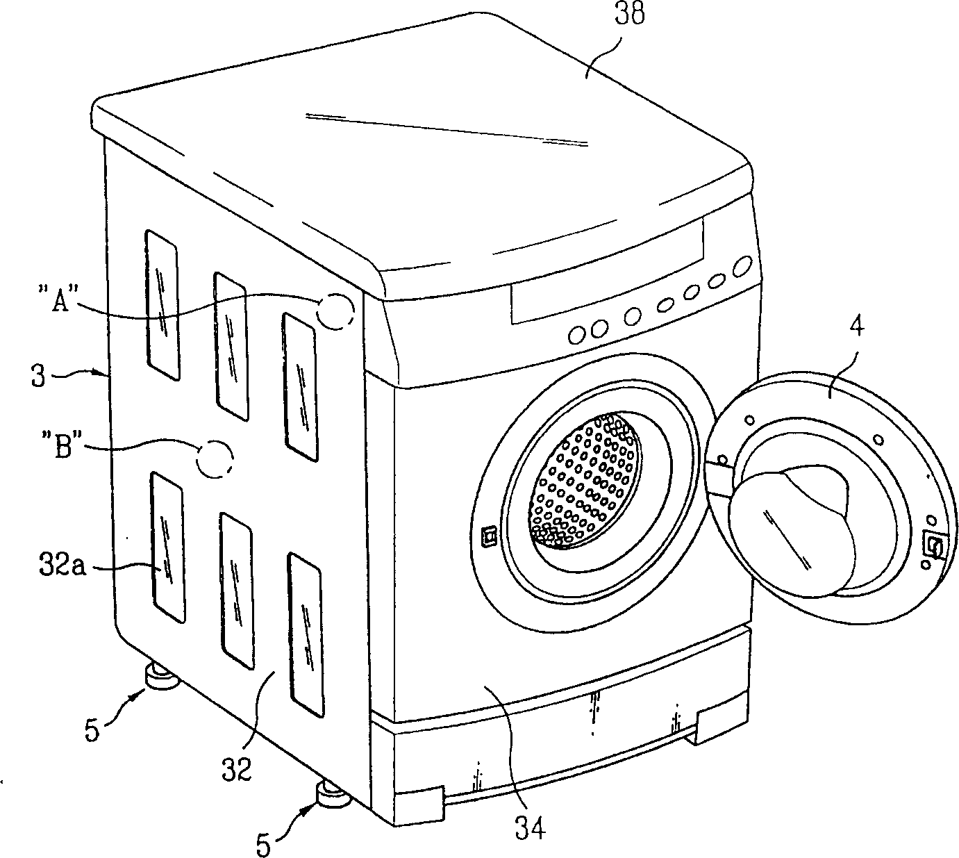 Drier table of washing machine