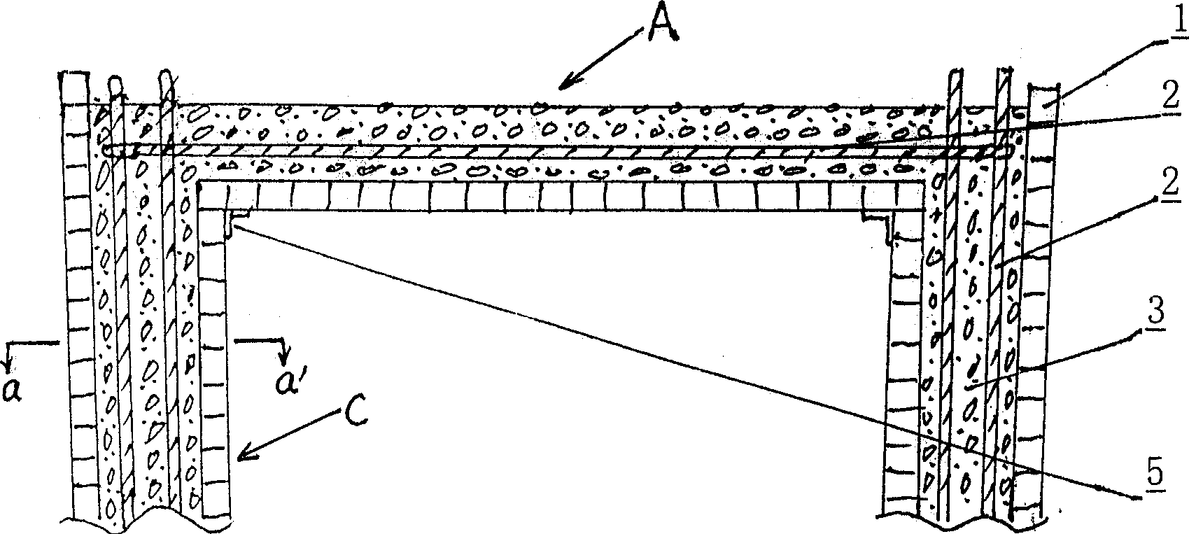 Method for making building architecture of wallboard self-mould cast