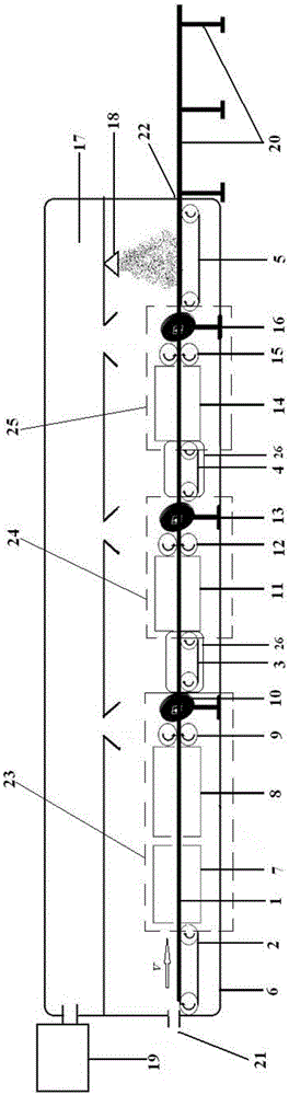 A continuous swaging device and method for manufacturing molybdenum rod or molybdenum alloy rod